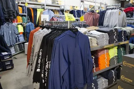 Clothing room at Gateway Farm & Pet