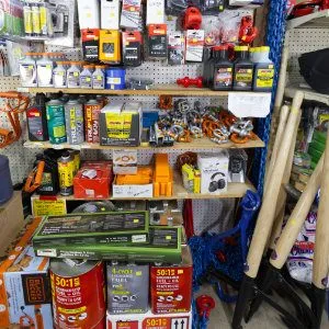 Logging supplies at Gateway Farm & Pet